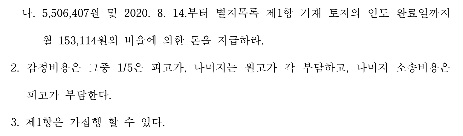 익명 지급액·월 지급·비용·가집행 주문